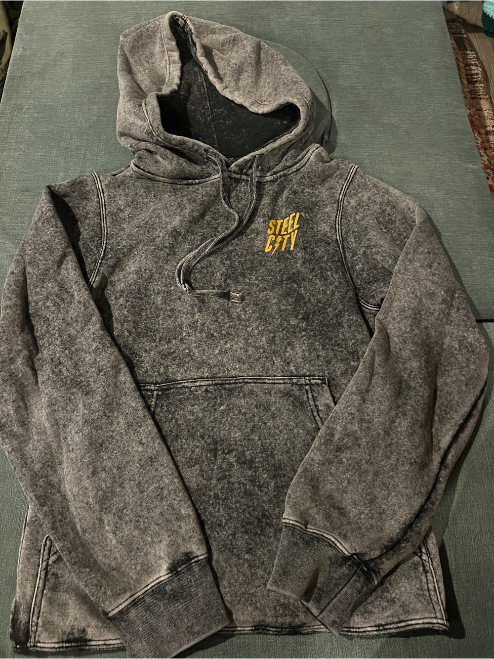 Steel City Gray Mineral-Wash Hoodie